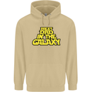 Best Dad in the Galaxy Funny Father's Day Mens 80% Cotton Hoodie Sand