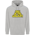 Best Dad in the Galaxy Funny Father's Day Mens 80% Cotton Hoodie Sports Grey