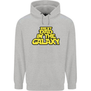 Best Dad in the Galaxy Funny Father's Day Mens 80% Cotton Hoodie Sports Grey