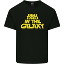 Best Dad in the Galaxy Funny Father's Day Mens Cotton T-Shirt Tee Top Black