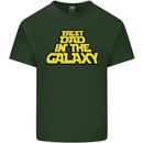 Best Dad in the Galaxy Funny Father's Day Mens Cotton T-Shirt Tee Top Forest Green