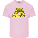 Best Dad in the Galaxy Funny Father's Day Mens Cotton T-Shirt Tee Top Light Pink