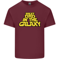 Best Dad in the Galaxy Funny Father's Day Mens Cotton T-Shirt Tee Top Maroon