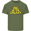 Best Dad in the Galaxy Funny Father's Day Mens Cotton T-Shirt Tee Top Military Green