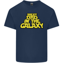 Best Dad in the Galaxy Funny Father's Day Mens Cotton T-Shirt Tee Top Navy Blue