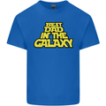 Best Dad in the Galaxy Funny Father's Day Mens Cotton T-Shirt Tee Top Royal Blue