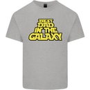 Best Dad in the Galaxy Funny Father's Day Mens Cotton T-Shirt Tee Top Sports Grey