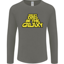Best Dad in the Galaxy Funny Father's Day Mens Long Sleeve T-Shirt Charcoal