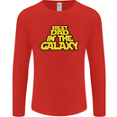 Best Dad in the Galaxy Funny Father's Day Mens Long Sleeve T-Shirt Red