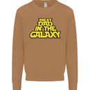 Best Dad in the Galaxy Funny Father's Day Mens Sweatshirt Jumper Caramel Latte