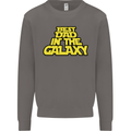 Best Dad in the Galaxy Funny Father's Day Mens Sweatshirt Jumper Charcoal