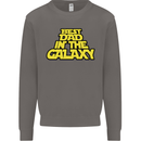 Best Dad in the Galaxy Funny Father's Day Mens Sweatshirt Jumper Charcoal