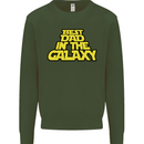 Best Dad in the Galaxy Funny Father's Day Mens Sweatshirt Jumper Forest Green