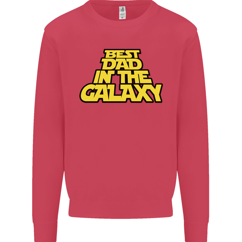 Best Dad in the Galaxy Funny Father's Day Mens Sweatshirt Jumper Heliconia