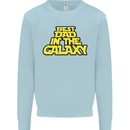 Best Dad in the Galaxy Funny Father's Day Mens Sweatshirt Jumper Light Blue
