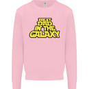 Best Dad in the Galaxy Funny Father's Day Mens Sweatshirt Jumper Light Pink
