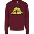 Best Dad in the Galaxy Funny Father's Day Mens Sweatshirt Jumper Maroon