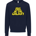 Best Dad in the Galaxy Funny Father's Day Mens Sweatshirt Jumper Navy Blue