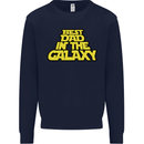 Best Dad in the Galaxy Funny Father's Day Mens Sweatshirt Jumper Navy Blue