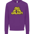 Best Dad in the Galaxy Funny Father's Day Mens Sweatshirt Jumper Purple