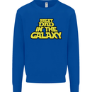 Best Dad in the Galaxy Funny Father's Day Mens Sweatshirt Jumper Royal Blue