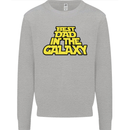 Best Dad in the Galaxy Funny Father's Day Mens Sweatshirt Jumper Sports Grey