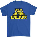 Best Dad in the Galaxy Funny Father's Day Mens T-Shirt Cotton Gildan Royal Blue