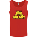 Best Dad in the Galaxy Funny Father's Day Mens Vest Tank Top Red