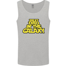 Best Dad in the Galaxy Funny Father's Day Mens Vest Tank Top Sports Grey