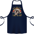 Best Dog Ever I Shih Tzu Not Funny Cotton Apron 100% Organic Navy Blue