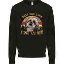Best Dog Ever I Shih Tzu Not Funny Kids Sweatshirt Jumper Black