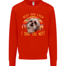 Best Dog Ever I Shih Tzu Not Funny Kids Sweatshirt Jumper Bright Red