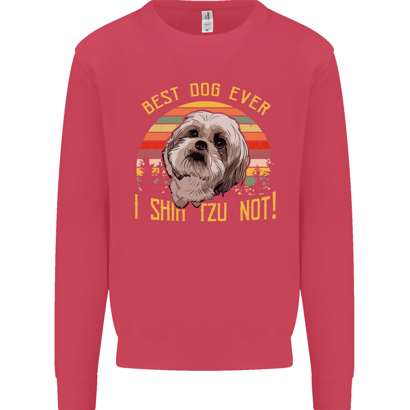 Best Dog Ever I Shih Tzu Not Funny Kids Sweatshirt Jumper Heliconia