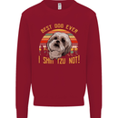 Best Dog Ever I Shih Tzu Not Funny Kids Sweatshirt Jumper Red