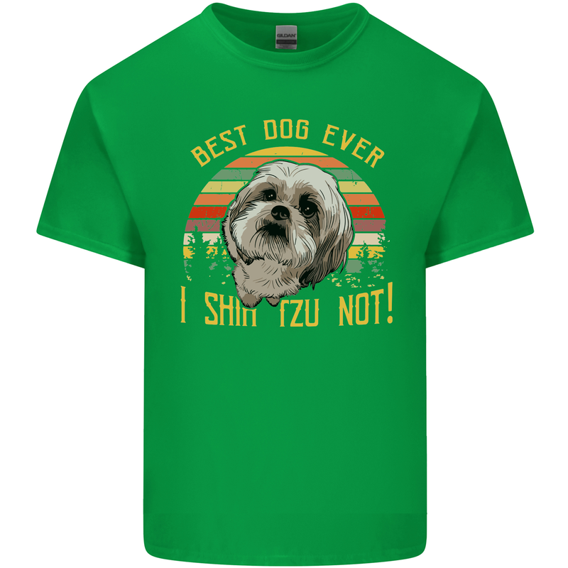 Best Dog Ever I Shih Tzu Not Funny Kids T-Shirt Childrens Irish Green