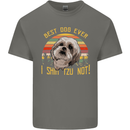 Best Dog Ever I Shih Tzu Not Funny Mens Cotton T-Shirt Tee Top Charcoal
