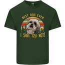 Best Dog Ever I Shih Tzu Not Funny Mens Cotton T-Shirt Tee Top Forest Green