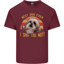 Best Dog Ever I Shih Tzu Not Funny Mens Cotton T-Shirt Tee Top Maroon