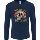 Best Dog Ever I Shih Tzu Not Funny Mens Long Sleeve T-Shirt Navy Blue