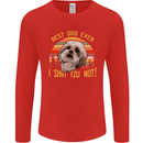 Best Dog Ever I Shih Tzu Not Funny Mens Long Sleeve T-Shirt Red