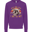 Best Dog Ever I Shih Tzu Not Funny Mens Sweatshirt Jumper Purple