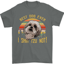 Best Dog Ever I Shih Tzu Not Funny Mens T-Shirt Cotton Gildan Charcoal