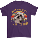 Best Dog Ever I Shih Tzu Not Funny Mens T-Shirt Cotton Gildan Purple