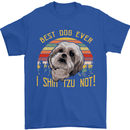 Best Dog Ever I Shih Tzu Not Funny Mens T-Shirt Cotton Gildan Royal Blue