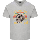 Best Dog Ever I Shih Tzu Not Funny Mens V-Neck Cotton T-Shirt Sports Grey