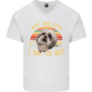 Best Dog Ever I Shih Tzu Not Funny Mens V-Neck Cotton T-Shirt White