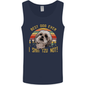 Best Dog Ever I Shih Tzu Not Funny Mens Vest Tank Top Navy Blue