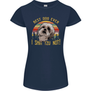Best Dog Ever I Shih Tzu Not Funny Womens Petite Cut T-Shirt Navy Blue