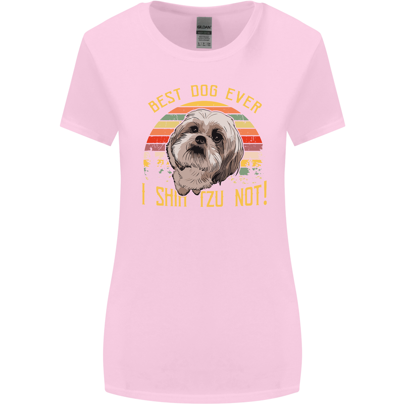 Best Dog Ever I Shih Tzu Not Funny Womens Wider Cut T-Shirt Light Pink