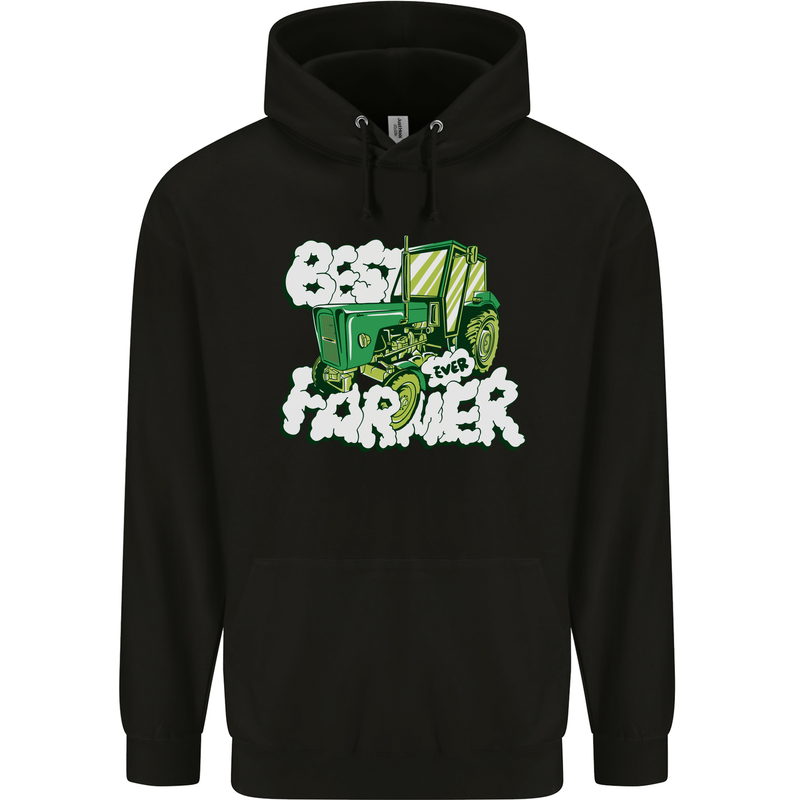 Best Farmer Ever Fathers Day Farming Childrens Kids Hoodie Black